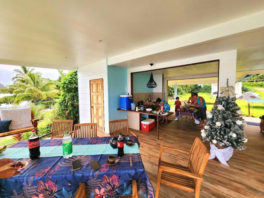 Duplex En Bord De Mer Fare Tahitea Pension Taputapuapea Bagian luar foto